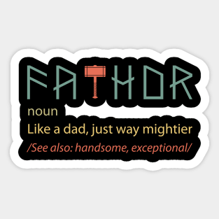 Fathor funny dictionary  father's day funny gift Sticker